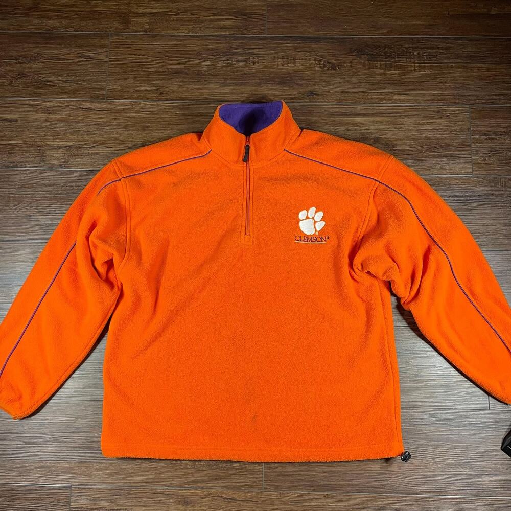Clemson Tigers Heisman by RBK Fleece Quarter-Zip Pullover XL Orange